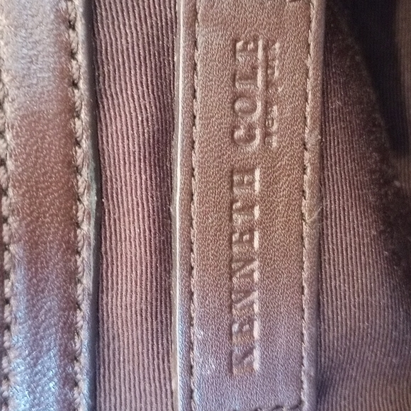 Kenneth Cole Genuine Leather Shoulder Handbag Color:Chocolate Brown - Picture 7 of 11